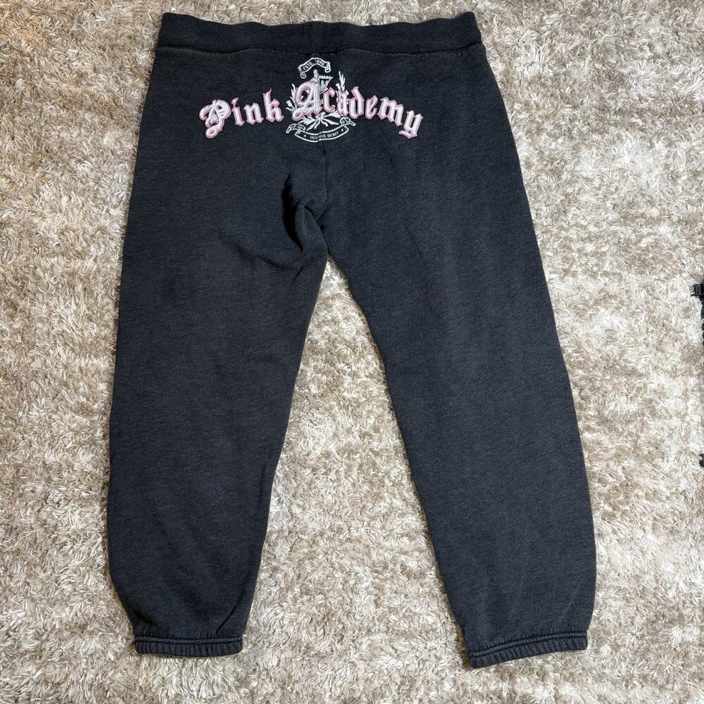 Victoria’s Secret PINK Y2K 2006 PINK ACADEMY Sz L Joggers Embroidered LOGO & PUP